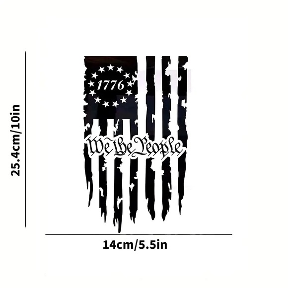 🇺🇸🕊”1776 We The People” Betsy Ross Distressed American Flag Vinyl Decal! - Picture 2 of 6